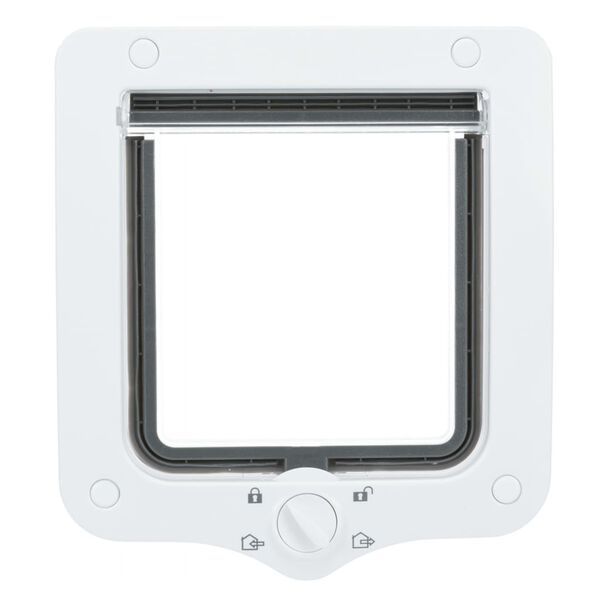 TRIXIE 4-Way Cat Flap Door with 2 Tunnels White