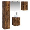 vidaXL Bathroom Cabinet Set 5 pcs Smoked Oak 40 x 10.5 x 60.5 cm