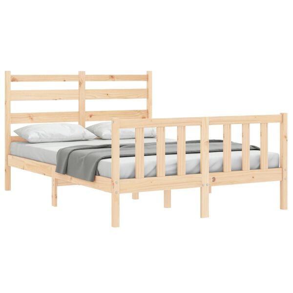 vidaXL Bed Frame without Mattress 140x200 cm Solid Wood Pine