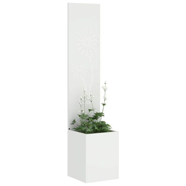 vidaXL Garden Privacy Screen White 32 x 140 cm Cold-rolled steel