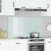 vidaXL Kitchen Backsplash White 120 x 60 cm Tempered Glass
