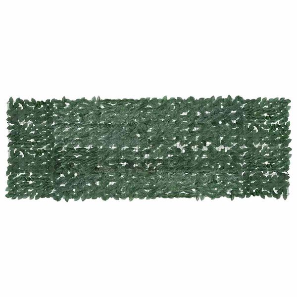 vidaXL Balcony Screen with Dark Green Leaves 300x100 cm