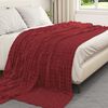 vidaXL Throw Blanket Bordeaux Red 270 x 240 cm Fleece