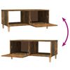 vidaXL Coffee Table Smoked Oak 89,5x50x40 cm Engineered Wood
