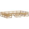 vidaXL Outdoor Sofa Set 10 pcs White Solid Acacia Wood