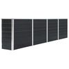 vidaXL Raised Garden Bed 320x40x77 cm Galvanised Steel Anthracite