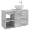 vidaXL Bathroom Furniture Set 2 pcs Concrete Grey Engineered Wood