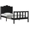 vidaXL Bed Frame without Mattress Black 100x200 cm Solid Wood Pine