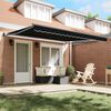 vidaXL Retractable Awning Black 400 x 300 cm Polyester and Aluminium