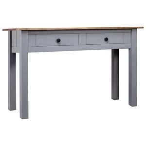 vidaXL Console Table | Grey and natural wood | Solid Pine wood | Medium