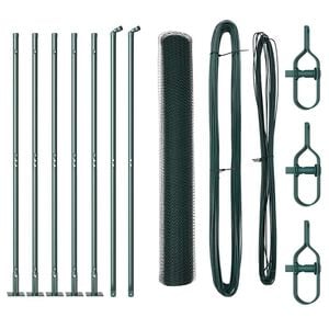 vidaXL Welded Wire Fence with Concrete Base 10 x 1 m (W x H)