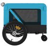 vidaXL Pet Bike Trailer Blue and Black Oxford Fabric and Iron