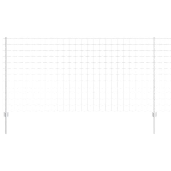 vidaXL Fence with Post Silver 1.2 x 10 m Steel