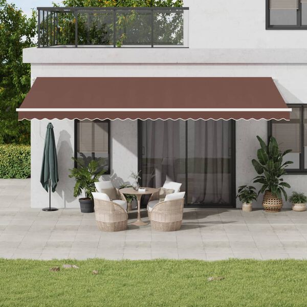 vidaXL Automatic Retractable Awning Brown 600x350 cm
