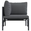 vidaXL Outdoor Furniture with Cushion with Pillow Anthracite Steel