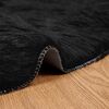 vidaXL Faux Sheepskin Rug Tafalla Black &Oslash; 200 cm Polyester