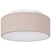vidaXL Ceiling Lamp with Spotlights Taupe 30 x 30 x 13.5 cm Fabric
