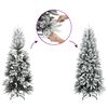vidaXL Artificial Slim Christmas Tree with Flocked Snow 180 cm PVC&PE