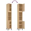 vidaXL Bathroom Cabinet Sonoma Oak 30x30x190 cm Engineered Wood