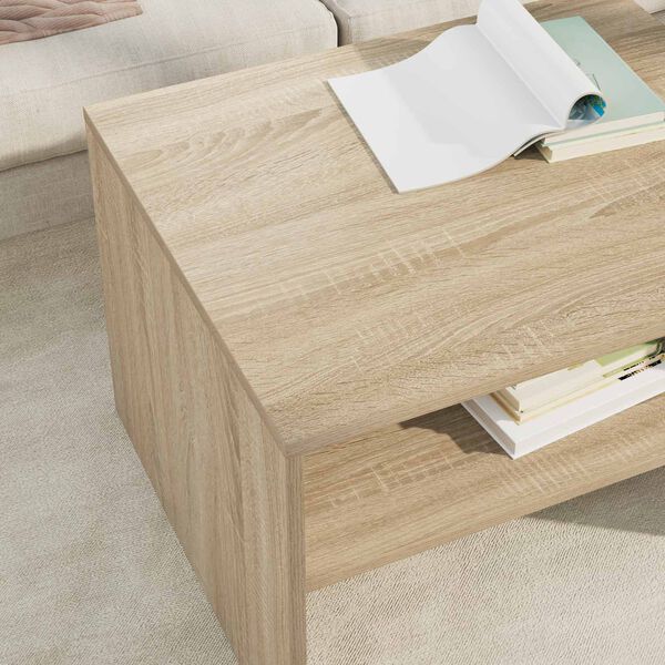 vidaXL Coffee Table Sonoma Oak 60 x 50 x 40 cm Engineered Wood