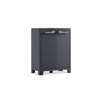 Keter Low Storage Cabinet Moby Graphite Grey 100 cm