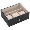 vidaXL Jewellery Box 6-Layer with Mirror Lockable Black