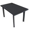 vidaXL Outdoor Table | Anthracite | Plastic | Medium | Lightweight