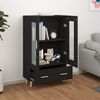 vidaXL Highboard Black 70x31x115 cm Engineered Wood