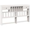 vidaXL Bookcase Bed without Mattress White 180x200 cm Super King Solid Wood Pine