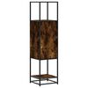 vidaXL Highboard Smoked Oak 35,5x35x139 cm Engineered Wood and Metal