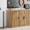 vidaXL Garage Storage Cabinet Artisan Oak 40x51x85 cm Solid Wood Pine