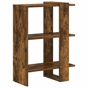 vidaXL Bookshelf 2-Tier 52 x 25 x 71.5 cm Engineered Wood Smoked Oak