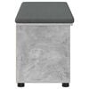 vidaXL Hall Bench with Cushion Concrete Grey 100 x 38 x 46 cm