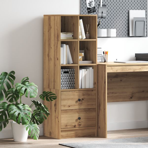 vidaXL Highboard with Drawer Artisan Oak 45.5 x 34 x 127 cm