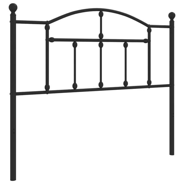 vidaXL Metal Replace Headboard Black 107 cm