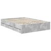 vidaXL Bed Frame with Drawer Concrete Grey 140 x 200 cm Engineer Wood