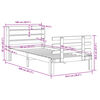 vidaXL Bed Frame with Headboard without Mattress 90x190 cm Single