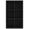 vidaXL Book Cabinet/Sideboard Black 66x30x98 cm Engineered Wood