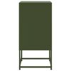 vidaXL Bedside Cabinet Olive Green 36x39x78 cm Steel