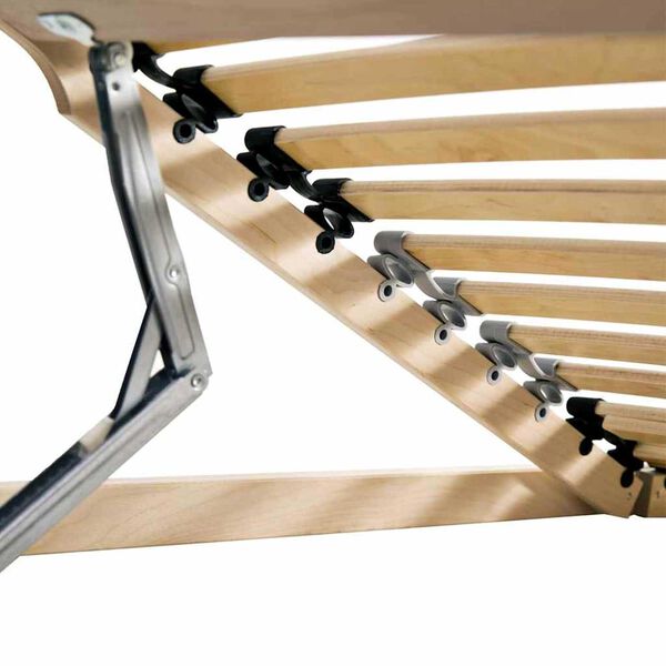 vidaXL Slatted Bed Base Brown 100 x 190 cm Solid Beech Wood