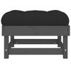 vidaXL Garden Footstool with Cushion Grey Solid Wood Pine