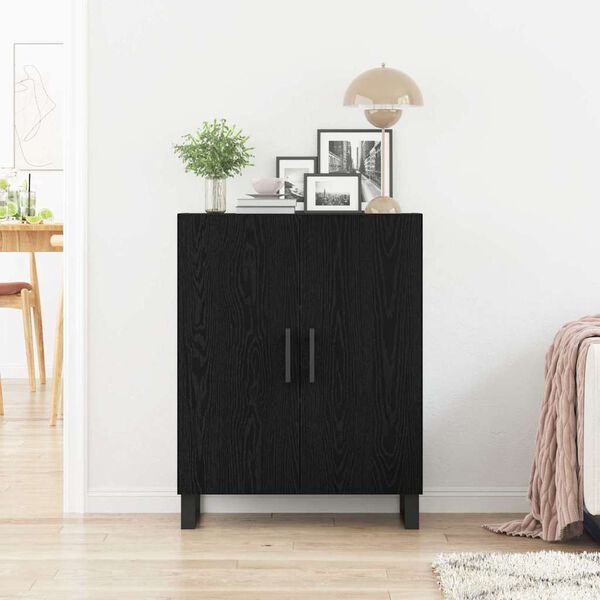 vidaXL Sideboard Black Oak 69.5 x 34 x 90 cm Engineered Wood