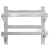 vidaXL 2-Tier Wall Shelf 50x40x48 cm Silver Stainless Steel