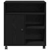 vidaXL Printer Stand Black oak 60 x 50 x 67 cm Engineered wood