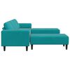 vidaXL Sofa Set Turquoise Velvet