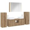 vidaXL Bathroom Furniture Set 6 pcs Artisan Oak