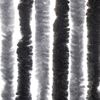 vidaXL Fly Curtain Grey and Black 90x200 cm Chenille
