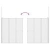 vidaXL Bath Screen Frosted 120 x 70 x 137 cm Aluminium & PP Panel