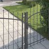 vidaXL Garden Gate Woerden Steel 1.5X4 m Black
