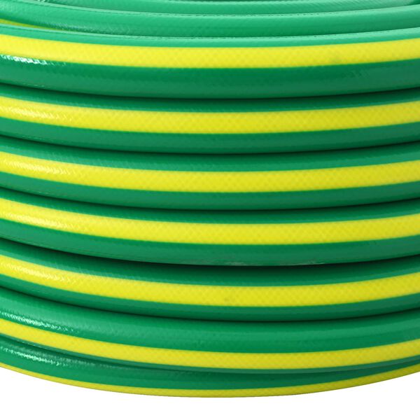 vidaXL Garden Hose 5-Ply Green and Yellow 1 / 2'' 10 m PVC